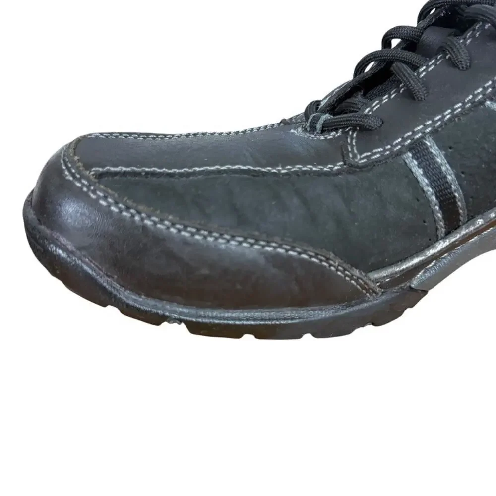Rockport Mens Black Lace Up Sneakers Leather Comfort Shoes Dery sz 8.5